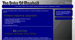 Desktop Screenshot of dukeofmarshall.com